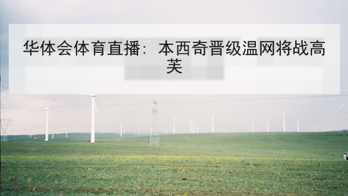 华体会体育直播: 本西奇晋级温网将战高芙